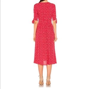 Red Tie sleeve dress